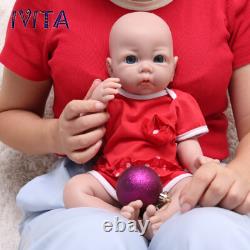 IVITA 17'' Soft Silicone Reborn Baby Doll Realistic Girl Fullbody Silicone Doll