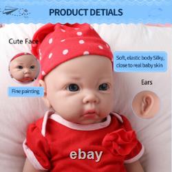 IVITA 17'' Soft Silicone Reborn Baby Doll Realistic Girl Fullbody Silicone Doll