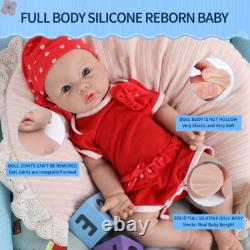IVITA 17'' Soft Silicone Reborn Baby Doll Realistic Girl Fullbody Silicone Doll