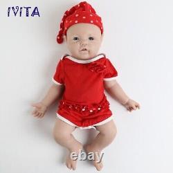 IVITA 17'' Unpainted Floppy Silicone Reborn Baby Girl Cute Blank Silicone Doll