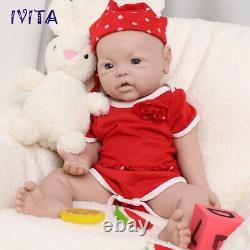 IVITA 17'' Unpainted Floppy Silicone Reborn Baby Girl Cute Blank Silicone Doll