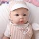 Ivita 17 Inch Lovely Blue Eyes Boy Silicone Lifelike Reborn Baby Doll Infant