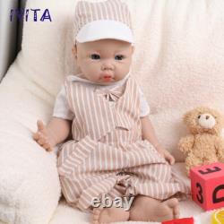 IVITA 17 inch Lovely Blue Eyes Boy Silicone Lifelike Reborn Baby Doll Infant