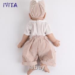 IVITA 17 inch Lovely Blue Eyes Boy Silicone Lifelike Reborn Baby Doll Infant