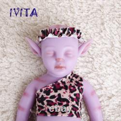 IVITA 17inch Handmade Floppy Pink Silicone Avatar Girl Vivid Silicone Doll Gifts