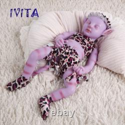 IVITA 17inch Handmade Floppy Pink Silicone Avatar Girl Vivid Silicone Doll Gifts