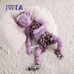 IVITA 17inch Handmade Floppy Pink Silicone Avatar Girl Vivid Silicone Doll Gifts