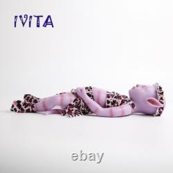 IVITA 17inch Handmade Floppy Pink Silicone Avatar Girl Vivid Silicone Doll Gifts