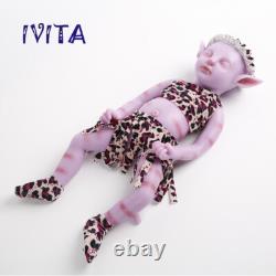 IVITA 17inch Handmade Floppy Pink Silicone Avatar Girl Vivid Silicone Doll Gifts