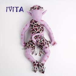 IVITA 17inch Handmade Floppy Pink Silicone Avatar Girl Vivid Silicone Doll Gifts