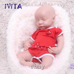 IVITA 17inch Sleeping Boy or Girl Reborn Baby Newborn Full Body Silicone Doll
