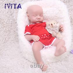 IVITA 17inch Sleeping Boy or Girl Reborn Baby Newborn Full Body Silicone Doll