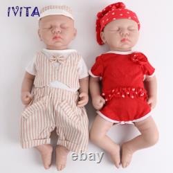 IVITA 18Handmade Sleeping Baby Boy or Girl Lifelike Full Silicone Reborn Doll