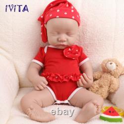 IVITA 18Reborn Baby Doll Girl Newborn Lifelike Full Body Silicone Real Touch