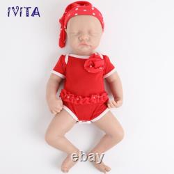 IVITA 18Reborn Baby Doll Girl Newborn Lifelike Full Body Silicone Real Touch