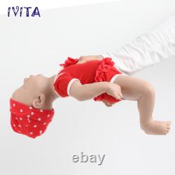 IVITA 18Reborn Baby Doll Girl Newborn Lifelike Full Body Silicone Real Touch