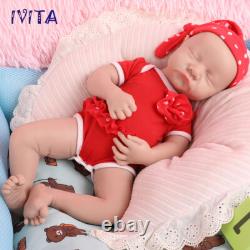 IVITA 18Reborn Baby Doll Girl Newborn Lifelike Full Body Silicone Real Touch