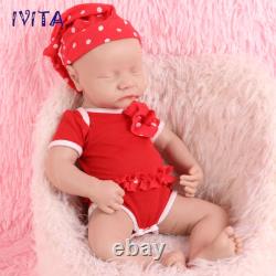 IVITA 18Reborn Baby Doll Girl Newborn Lifelike Full Body Silicone Real Touch