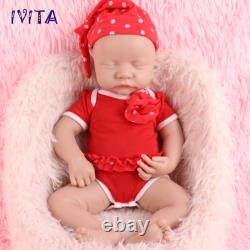 IVITA 18Reborn Baby Doll Girl Newborn Lifelike Full Body Silicone Real Touch