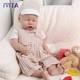 Ivita 18 Eyes Closed Reborn Baby Full Body Floppy Silicone Lifelike Doll
