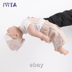 IVITA 18 Eyes Closed Reborn Baby Full Body Floppy Silicone Lifelike Doll