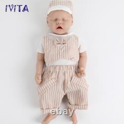 IVITA 18 Eyes Closed Reborn Baby Full Body Floppy Silicone Lifelike Doll