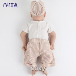 IVITA 18 Eyes Closed Reborn Baby Full Body Floppy Silicone Lifelike Doll