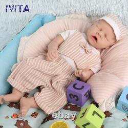 IVITA 18 Eyes Closed Reborn Baby Full Body Floppy Silicone Lifelike Doll