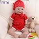 Ivita 18'' Floppy Silicone Reborn Baby Girl Suqishy Smile Silicone Baby Doll