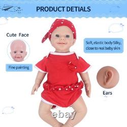 IVITA 18'' Floppy Silicone Reborn Baby Girl Suqishy Smile Silicone Baby Doll