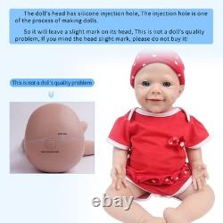 IVITA 18'' Floppy Silicone Reborn Baby Girl Suqishy Smile Silicone Baby Doll