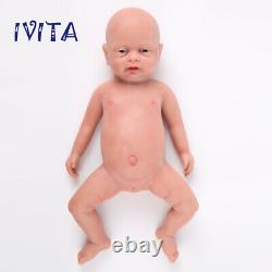 IVITA 18'' Full Body Silicone Reborn Baby Cute GIRL Doll Accompany Birthday Gift