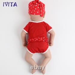 IVITA 18''Full Silicone Doll Sleeping Girl Lifelike Reborn Baby Doll Kids Gift