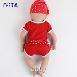 IVITA 18'' Grave Silicone Reborn Baby Girl Full Body Soft Silicone Baby Doll