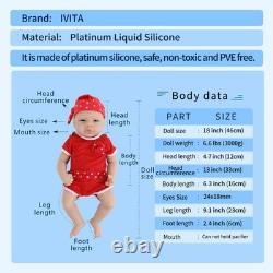 IVITA 18'' Grave Silicone Reborn Baby Girl Full Body Soft Silicone Baby Doll