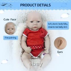 IVITA 18'' Grave Silicone Reborn Baby Girl Full Body Soft Silicone Baby Doll