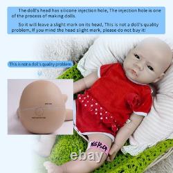 IVITA 18'' Grave Silicone Reborn Baby Girl Full Body Soft Silicone Baby Doll