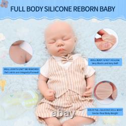 IVITA 18'' Handmade Eyes Closed Floppy Silicone Reborn Doll Baby Boy Toy Gift