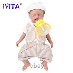 IVITA 18'' Lifelike Full Silicone Reborn Baby Doll BOY Accompany Special sales