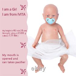 IVITA 18'' Lifelike Full Silicone Reborn Baby Doll BOY Accompany Special sales