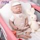 Ivita 18 Silicone Newborn Baby Lifelike Eyes Closed Full Silicone Reborn Doll