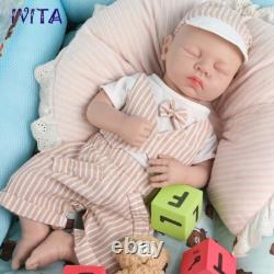 IVITA 18 Silicone Newborn Baby Lifelike Eyes Closed Full Silicone Reborn Doll