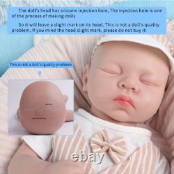 IVITA 18 Silicone Newborn Baby Lifelike Eyes Closed Full Silicone Reborn Doll