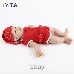 IVITA 18'' Silicone Reborn Baby Girl Squishy Silicone Doll Mouth Open