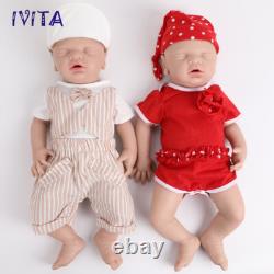 IVITA 18 Sleeping Baby Boy or Girl Reborn Baby Full Body Silicone Doll Xmas