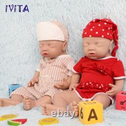 IVITA 18 Sleeping Baby Boy or Girl Reborn Baby Full Body Silicone Doll Xmas