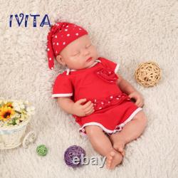 IVITA 18'' Sleeping Infant Silicone Reborn Baby Doll Eyes Closed Girl Baby