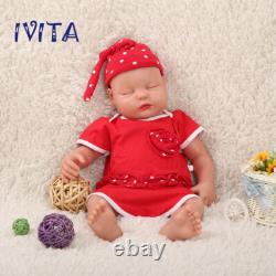 IVITA 18'' Sleeping Infant Silicone Reborn Baby Doll Eyes Closed Girl Baby