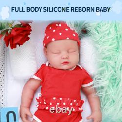 IVITA 18'' Sleeping Infant Silicone Reborn Baby Doll Eyes Closed Girl Baby