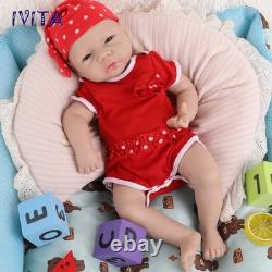 IVITA 18 inch Lovely Baby Girl Lifelike Full Silicone Reborn Baby Doll Gifts